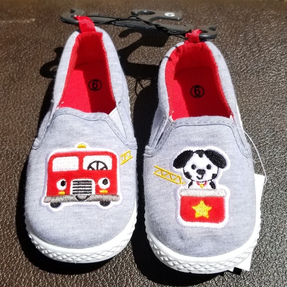 Other - NWT Baby Boy's Fire Station Slippers Size 6